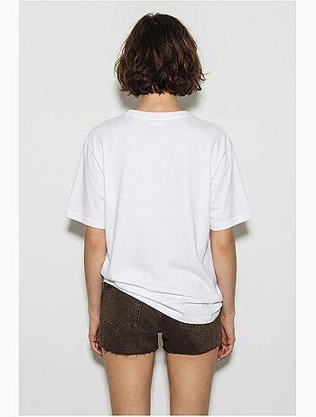 Oversized t-shirt met v-hals en print lucci