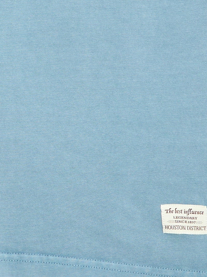 Oversized T-shirt met verwassen effect Blauw - Kiabi