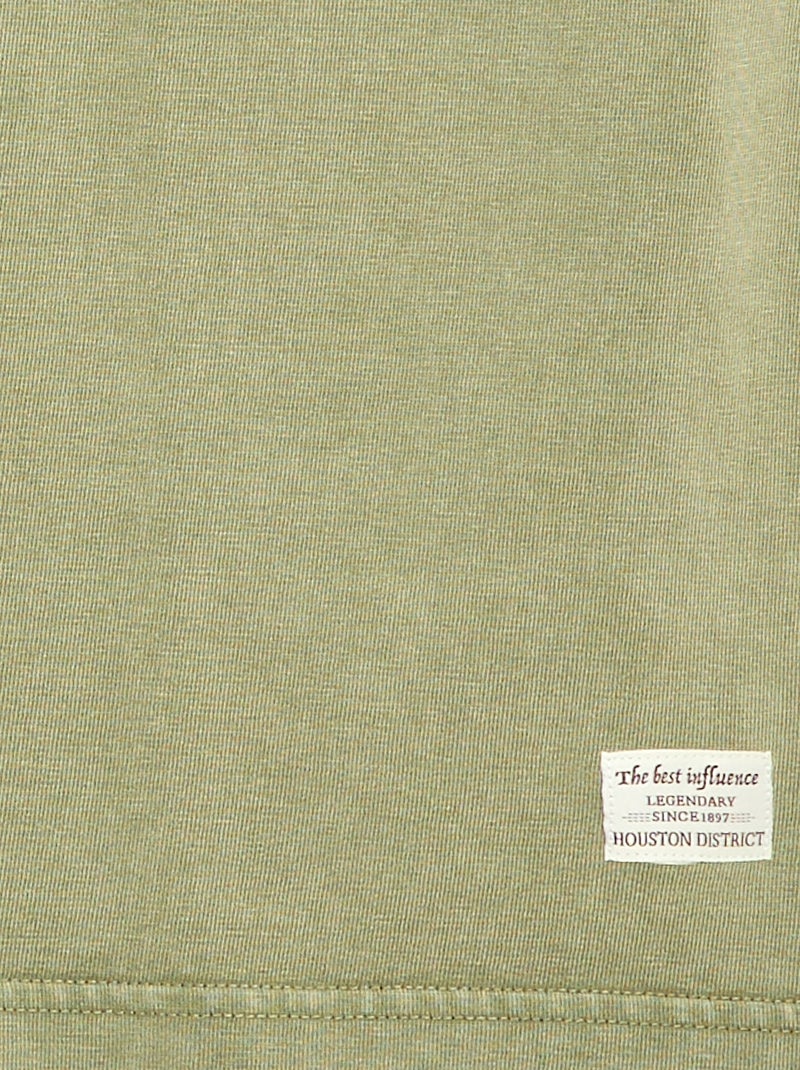 Oversized T-shirt met verwassen effect Kaki - Kiabi