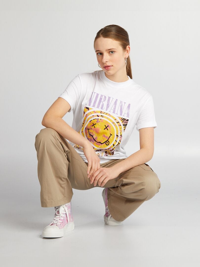 Oversized T-shirt 'Nirvana' WIT - Kiabi