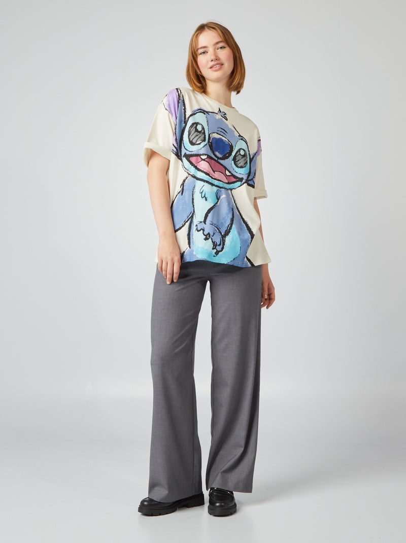 Oversized T-shirt 'Stitch' WIT - Kiabi