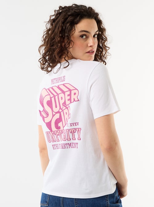 Oversized T-shirt 'Supergirl' 'DC Comics' met korte mouwen - Kiabi