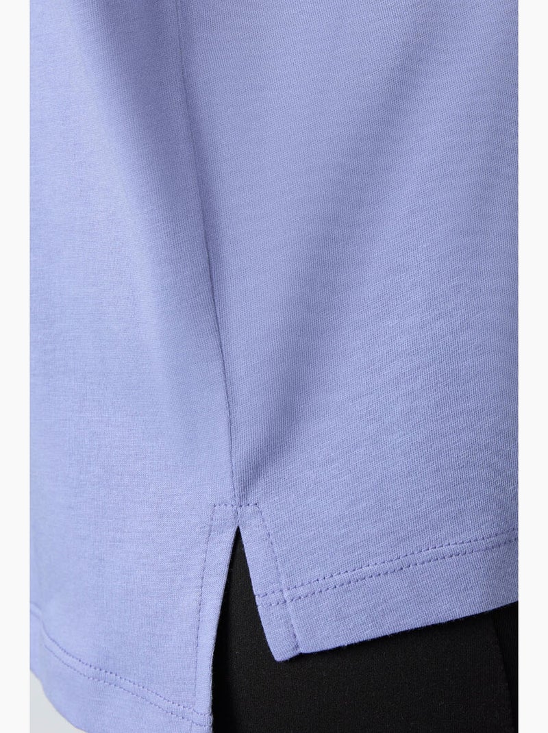 Oversized t-shirt van katoen-modal met ronde hals tommy Blauw - Kiabi