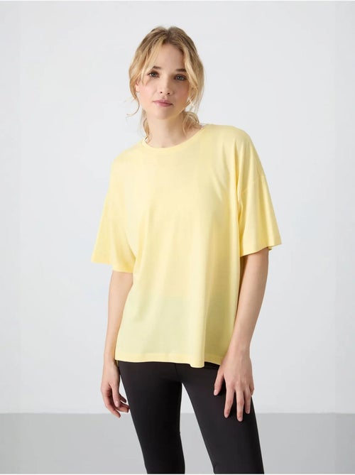 Oversized t-shirt van katoen-modal met ronde hals tommy - Kiabi