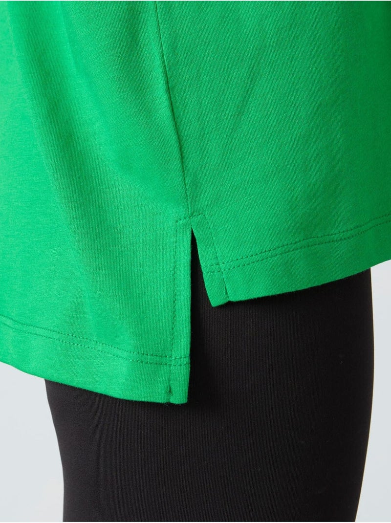 Oversized t-shirt van katoen-modal met ronde hals tommy Groen - Kiabi