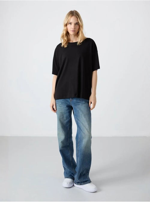 Oversized t-shirt van katoen-modal met ronde hals tommy - Kiabi
