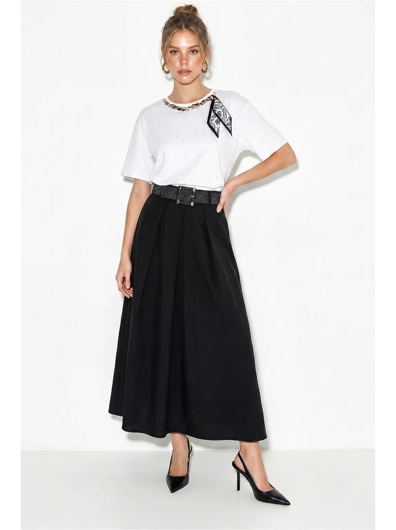 Oversized t-shirt van katoenjersey met ronde hals lucci Wit - Kiabi
