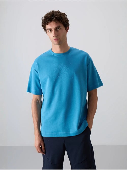 Oversized t-shirt van katoenmix met ronde hals tommy - Kiabi