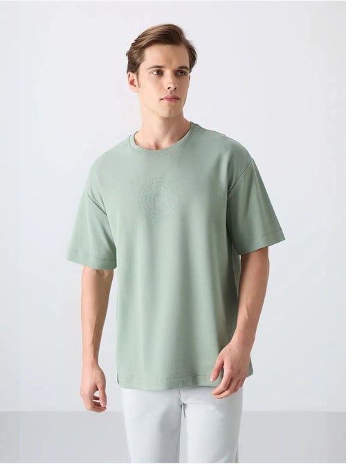 Oversized t-shirt van katoenmix met ronde hals tommy - Kiabi Oversized t-shirt van katoenmix met ronde hals tommy - Kiabi