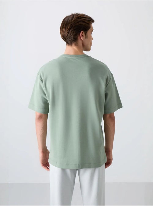 Oversized t-shirt van katoenmix met ronde hals tommy - Kiabi Oversized t-shirt van katoenmix met ronde hals tommy - Kiabi