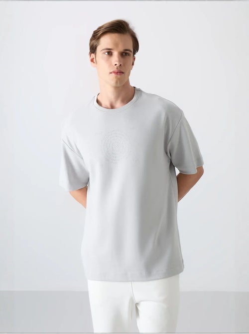 Oversized t-shirt van katoenmix met ronde hals tommy - Kiabi Oversized t-shirt van katoenmix met ronde hals tommy - Kiabi