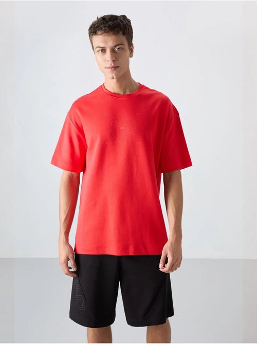 Oversized t-shirt van katoenmix met ronde hals tommy - Kiabi