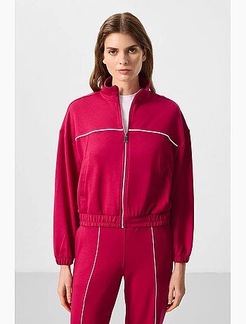 Oversized trainingset met ritskraag tommy