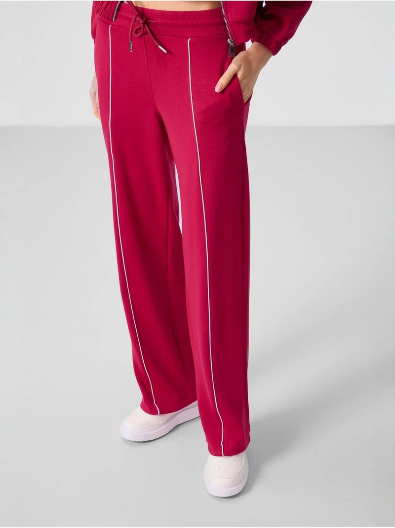 Oversized trainingset met ritskraag tommy Fluorroze/Solinotes - Kiabi