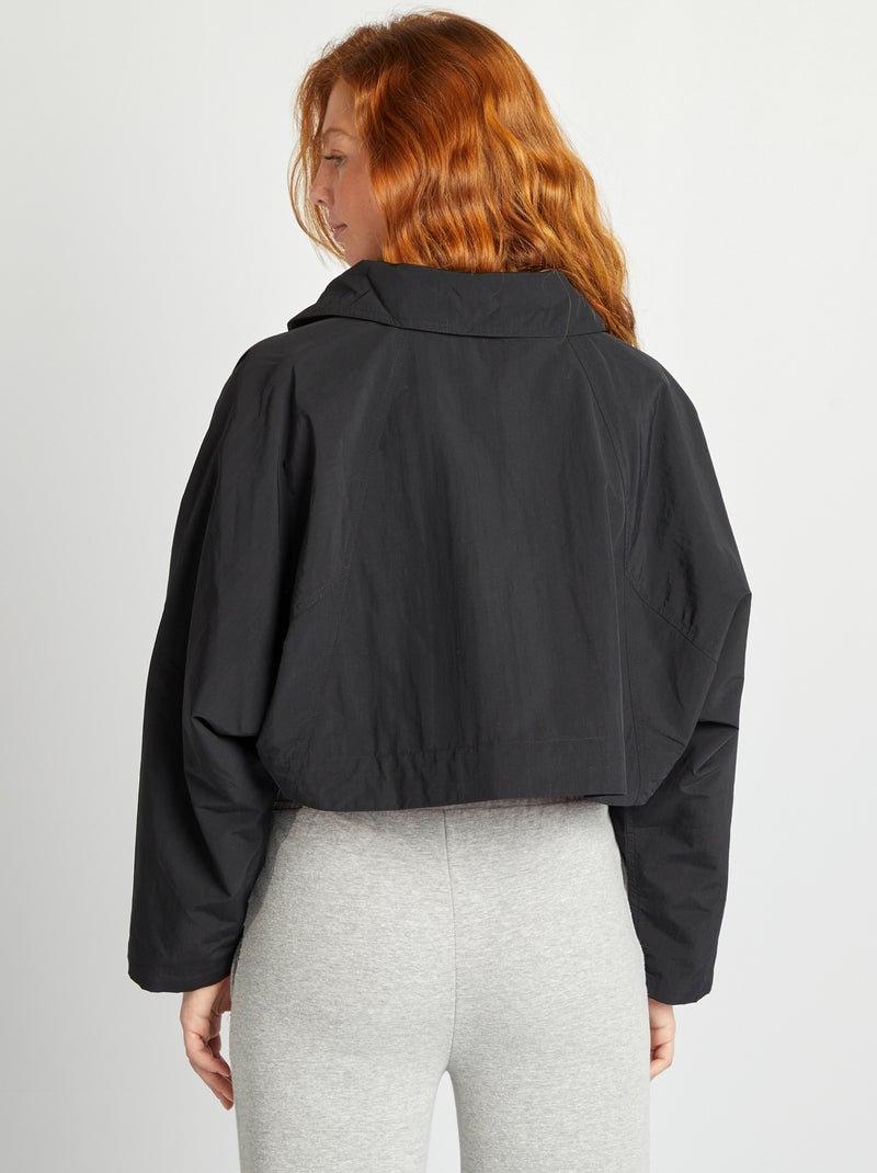 Oversized trenchcoat met 2-in-1-effect zwart - Kiabi