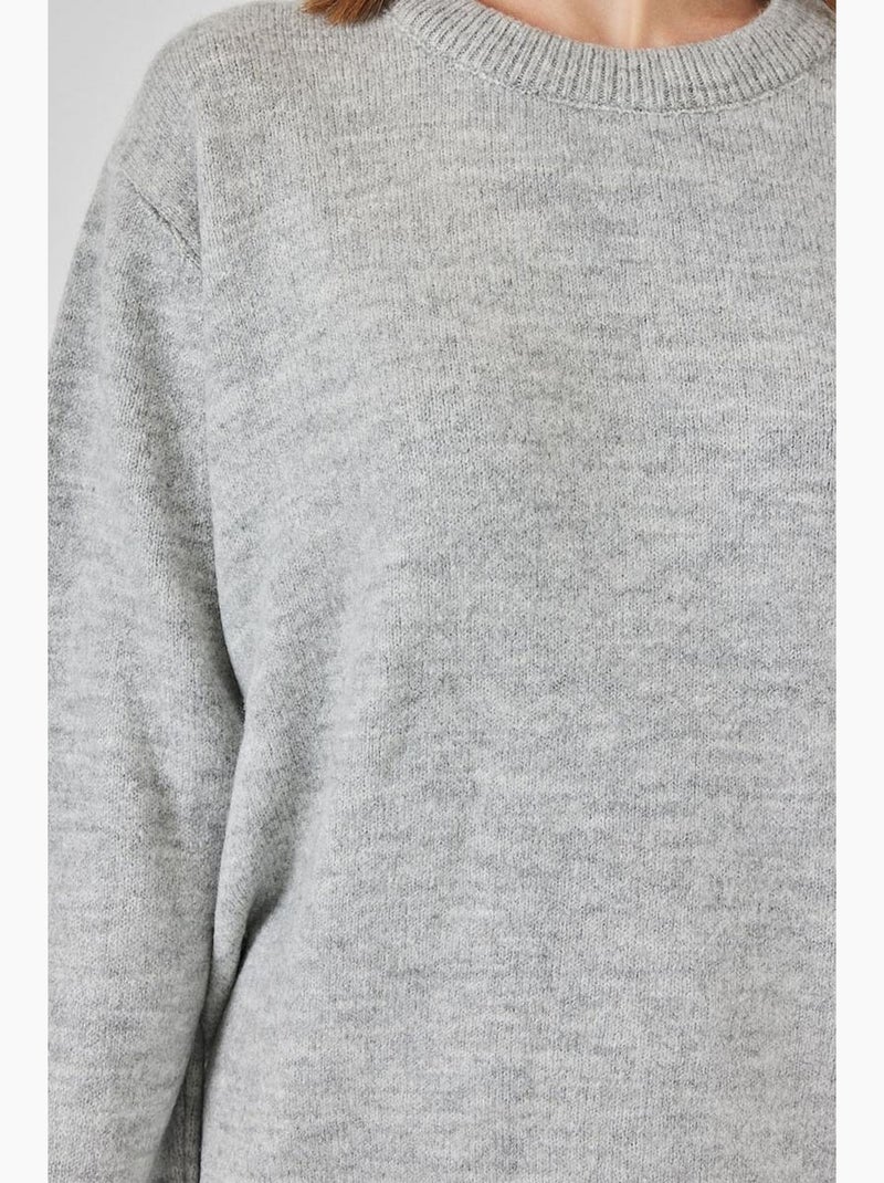 Oversized trui met argylepatroon en ronde hals bdart Lichtgrijs - Kiabi