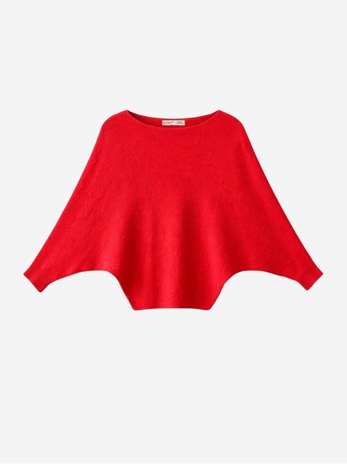 Oversized trui met boothals van ribgebreide knit mixray - Kiabi