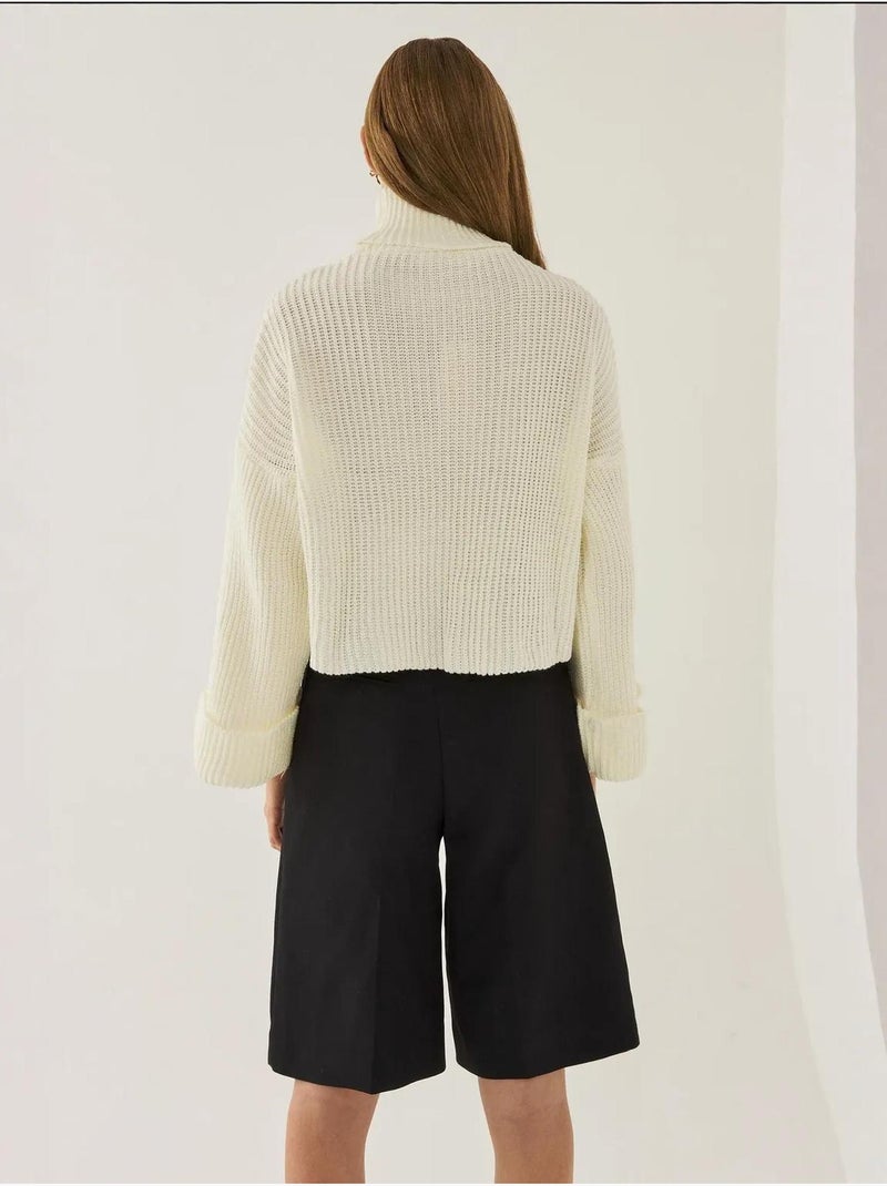 Oversized trui met hoge hals hiccup Wit - Kiabi