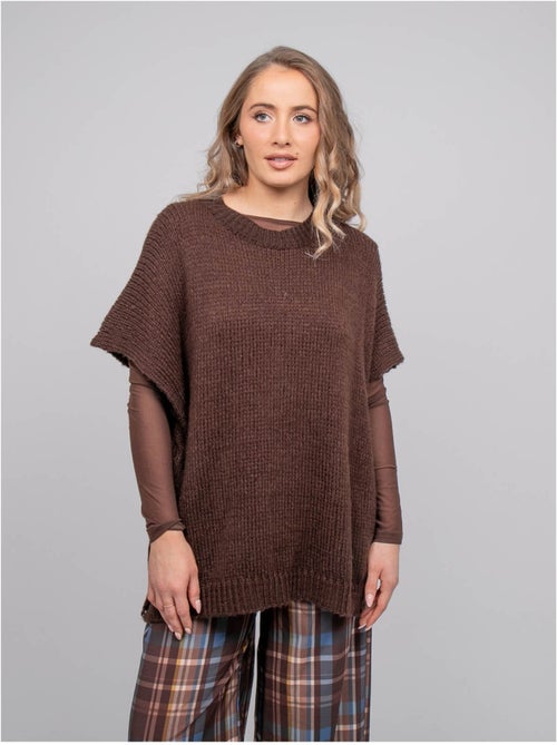 Oversized trui met korte mouwen van grof breisel kireve - Kiabi