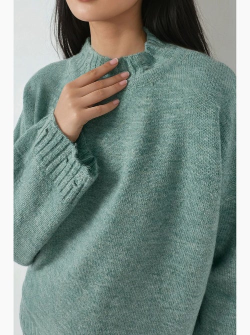 Oversized trui van getextureerd breisel met ronde hals my fashion - Kiabi Oversized trui van getextureerd breisel met ronde hals my fashion - Kiabi