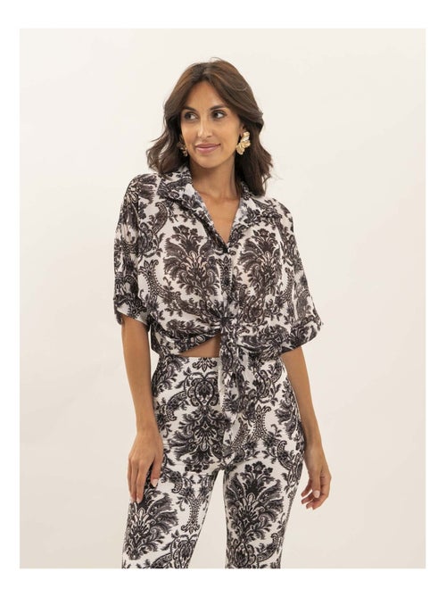Oxalie overhemd met knoopdetails en patroon - Kiabi Oxalie overhemd met knoopdetails en patroon - Kiabi