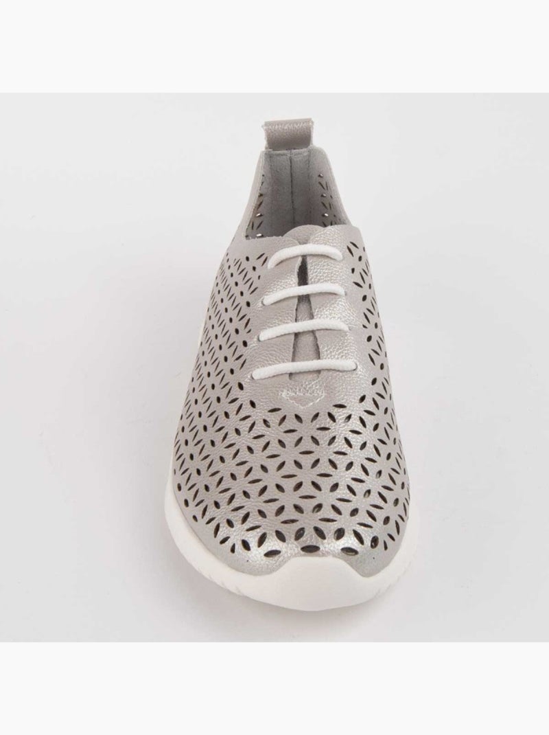 Oxford Cuir Naturel Purapiel Argent - Kiabi