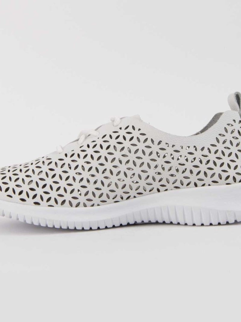 Oxford Cuir Naturel Purapiel Blanc - Kiabi