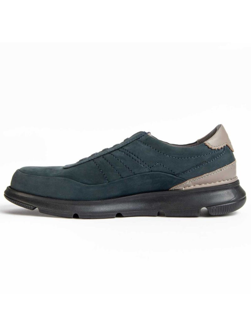 Oxford Cuir Naturel Purapiel Bleu - Kiabi