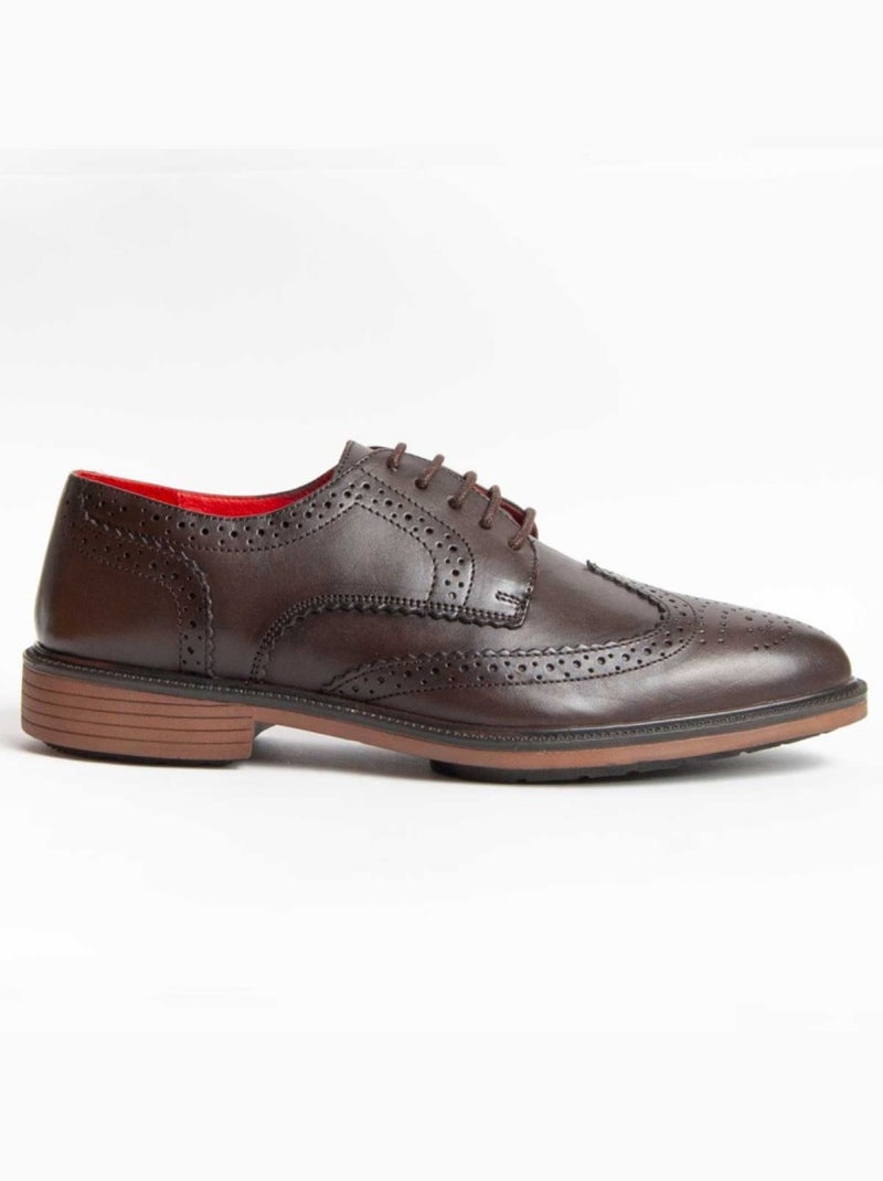 Oxford Cuir Naturel Purapiel Marron - Kiabi