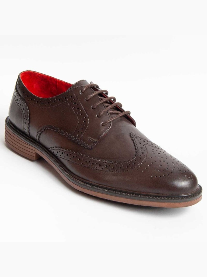 Oxford Cuir Naturel Purapiel Marron - Kiabi