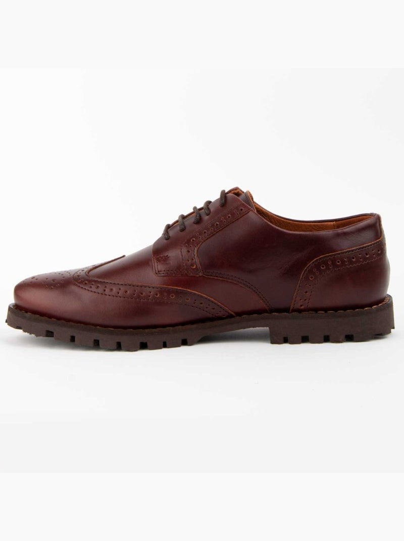 Oxford Cuir Naturel Purapiel Marron - Kiabi