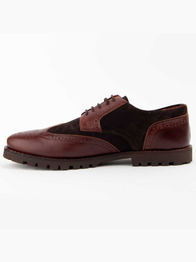 Oxford Cuir Naturel Purapiel Marron - Kiabi