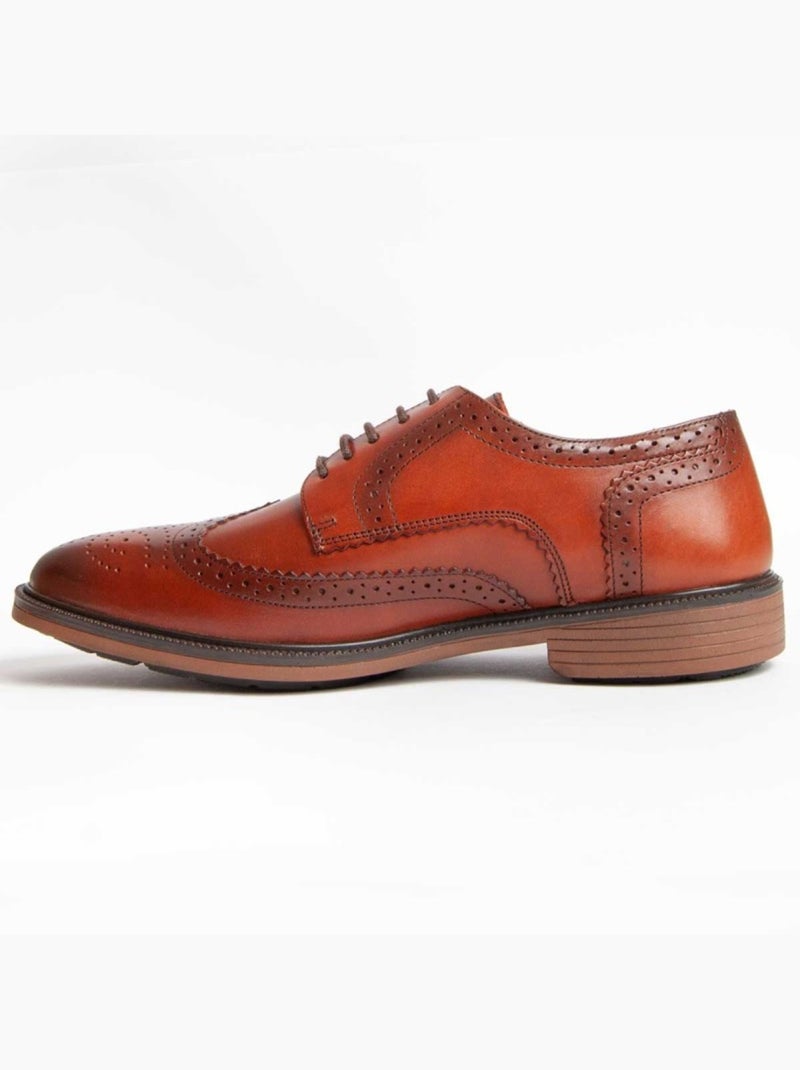 Oxford Cuir Naturel Purapiel Marron - Kiabi