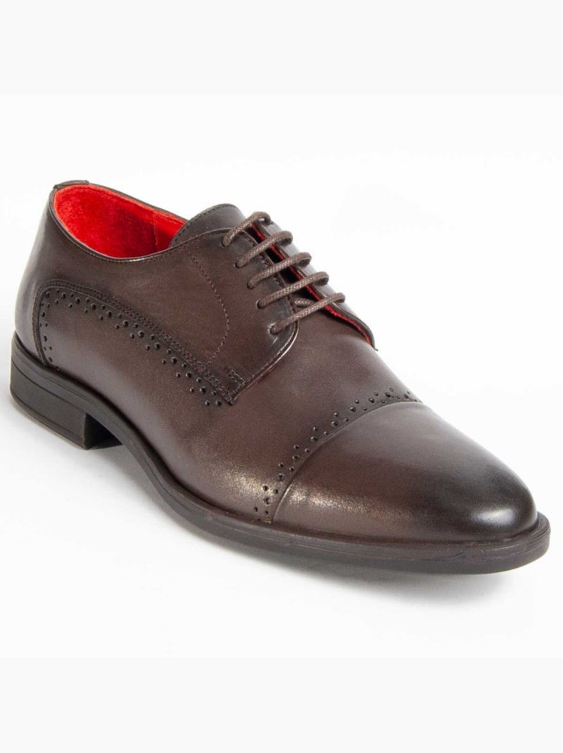 Oxford Cuir Naturel Purapiel Marron - Kiabi