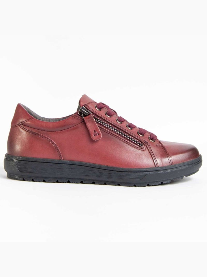 Oxford Cuir Naturel Purapiel Rouge - Kiabi