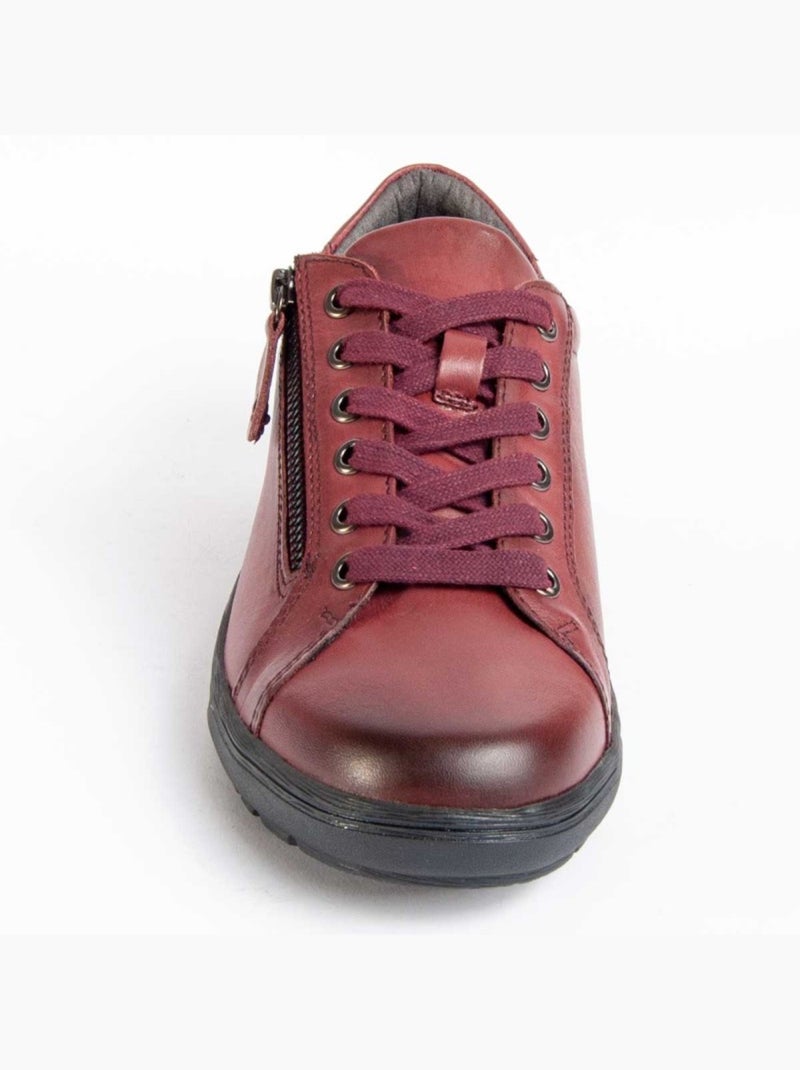 Oxford Cuir Naturel Purapiel Rouge - Kiabi