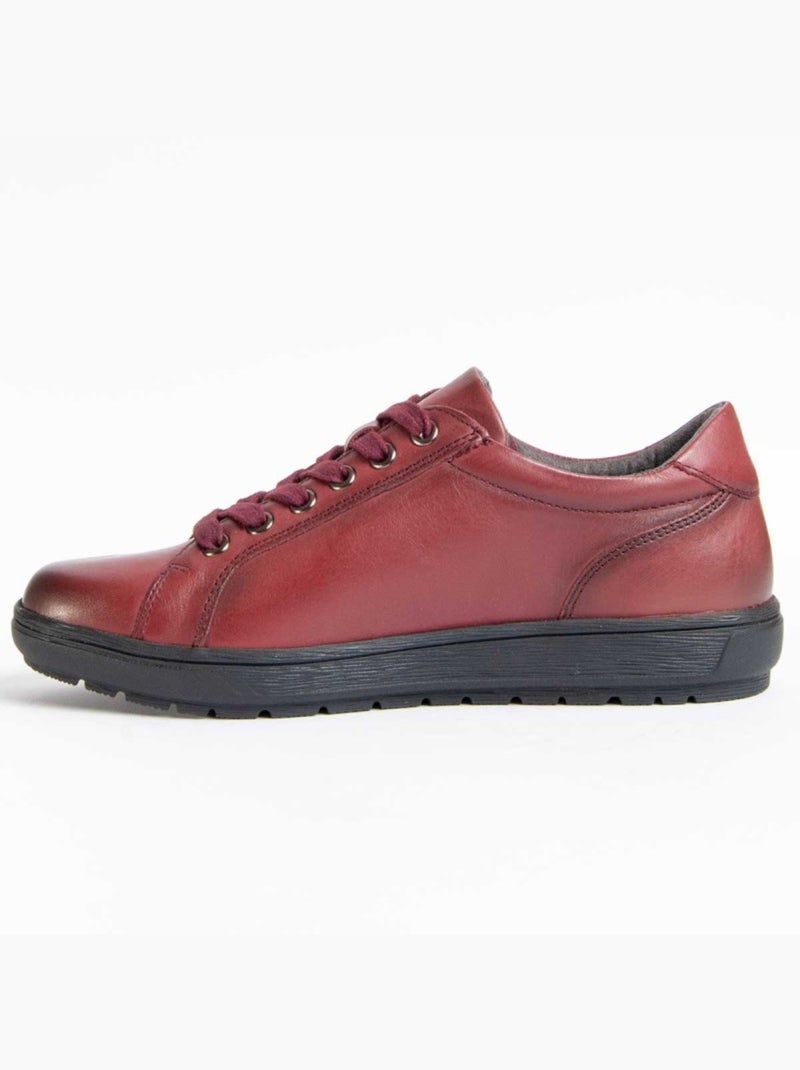 Oxford Cuir Naturel Purapiel Rouge - Kiabi