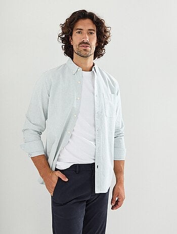 Oxford-shirt met lange mouwen en gestreept, MO Fashion