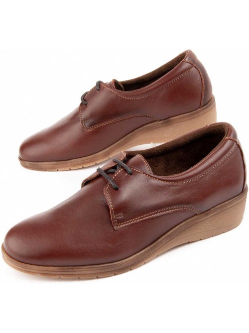 Oxford Wedge Cuir Naturel Purapiel - Kiabi