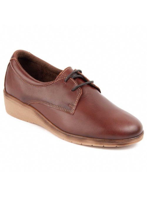 Oxford Wedge Cuir Naturel Purapiel - Kiabi