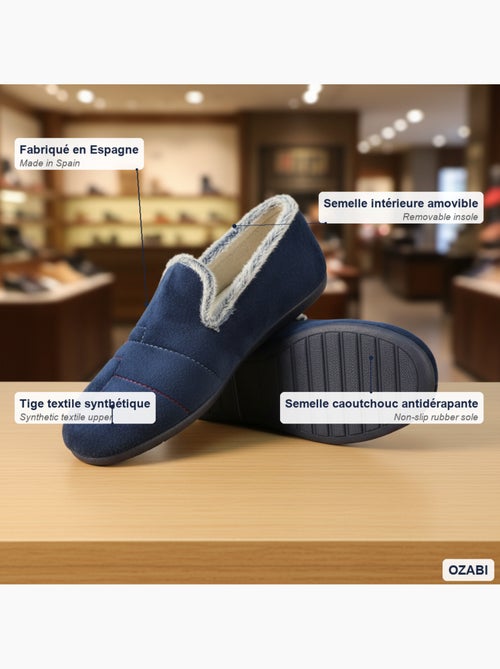 Ozabi charentaises fantaisie homme fabriquées en espagne, semelle amovible - Kiabi Ozabi charentaises fantaisie homme fabriquées en espagne, semelle amovible - Kiabi