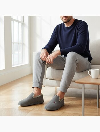 Ozabi charentaises fantaisie homme fabriquées en espagne, semelle amovible