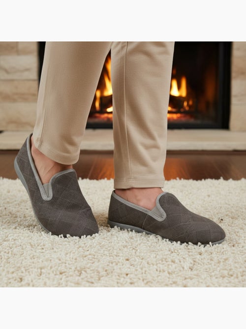 Ozabi charentaises homme toucher velours microfibre, fabriquées en espagne - Kiabi Ozabi charentaises homme toucher velours microfibre, fabriquées en espagne - Kiabi