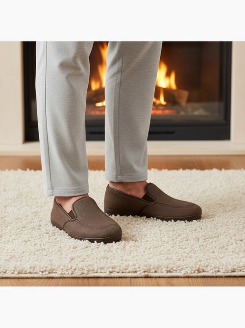 Ozabi charentaises homme toucher velours microfibre, fabriquées en espagne - Kiabi Ozabi charentaises homme toucher velours microfibre, fabriquées en espagne - Kiabi