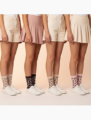 Ozabi chaussettes fille a paillettes message humoristique pack de 8 paires