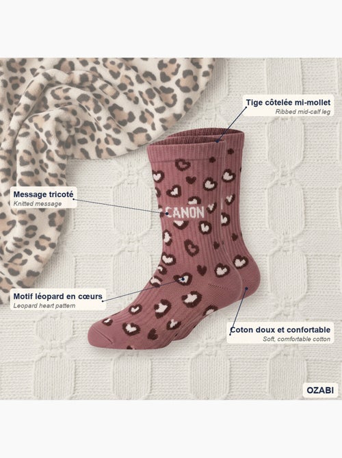 Ozabi chaussettes fille a paillettes message humoristique pack de 8 paires - Kiabi