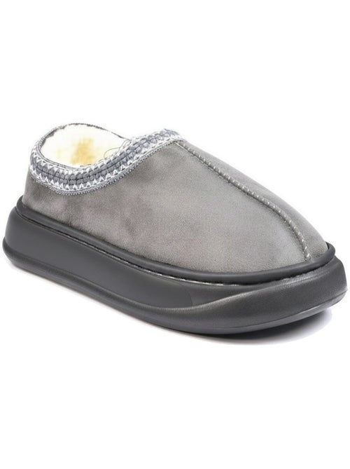 Ozabi chaussons femme style scandinave, talon fermé, intérieur fourré - Kiabi Ozabi chaussons femme style scandinave, talon fermé, intérieur fourré - Kiabi