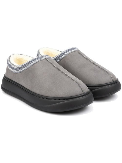 Ozabi chaussons femme style scandinave, talon fermé, intérieur fourré - Kiabi Ozabi chaussons femme style scandinave, talon fermé, intérieur fourré - Kiabi