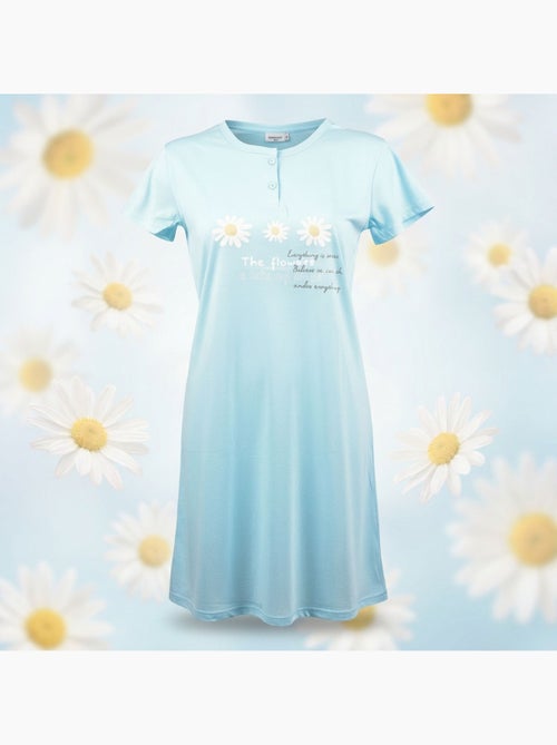 OZABI Chemise de Nuit Femme Microfibre Manches Courtes - Kiabi OZABI Chemise de Nuit Femme Microfibre Manches Courtes - Kiabi