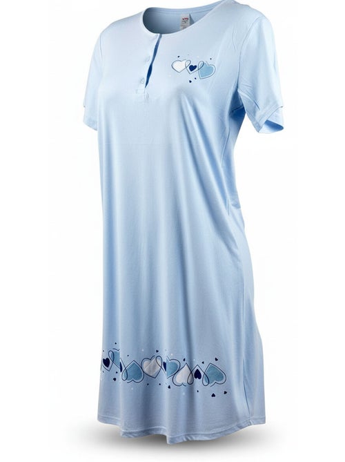 Ozabi chemise de nuit femme microfibre manches courtes - Kiabi Ozabi chemise de nuit femme microfibre manches courtes - Kiabi